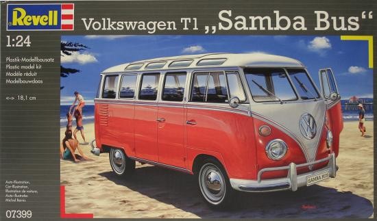 Volkswagen VW T1 Samba Bus Plastik Modellbausatz 124 Revell 07399